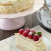 crêpe sucré - Recette Gateau Crêpe Crème pâtissière et Framboises